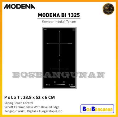 Kompor Tanam Induksi MODENA BI1325 / Kompor Listrik MODENA BI 1325 KARGO + PALET