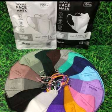 MASKER DUCKBILL SHUMU PREMIUM 4PLY ISI 10PCS MODEL SENSI-KEMENKES LILAC