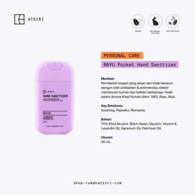 Rumah Atsiri Indonesia RAYU Pocket Hand Sanitizer