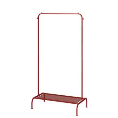 Rak Besi Gantungan Pakaian/Rak Baju Gawang Tempat Sepatu 147cm_Merah