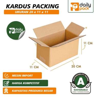 DUS PACKING KARDUS BOX POLOS UKURAN 20X11X11 cm