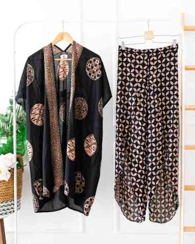 ONE SET OUTER DELUXE CELANA BATIK BELAH PANTS SKINNY PANTS BATIK SETELAN BATIK WANITA MODERN