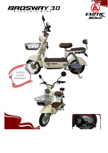 Sepeda Listrik Exotic Brosway 3.0 Pink