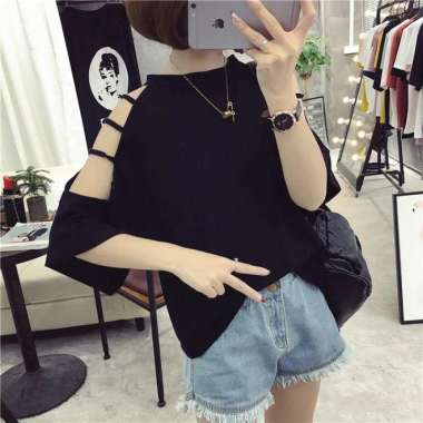 Verish Kaos Baju Fashion Wanita Korea Lengan Pendek