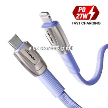 Vivan BTK-CL Kabel Charger iPhone Type C to Lightning Fast Charging Data Cable