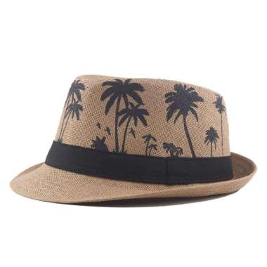 VERISH Topi Jazz / Topi Cowok / Topi Pantai / Topi Pria / Topi Fedora import Keren Model Casual Eleg