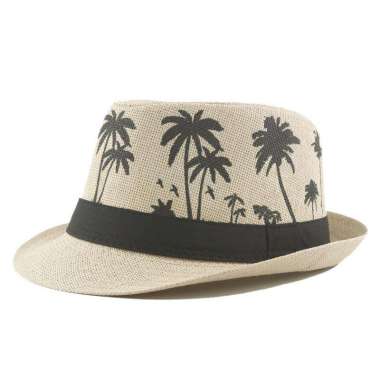VERISH Topi Jazz / Topi Cowok / Topi Pantai / Topi Pria / Topi Fedora import Keren Model Casual Eleg