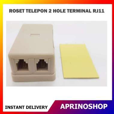 Roset Telepon 2 Hole Terminal RJ11 Cabang 2 Lubang Rossette