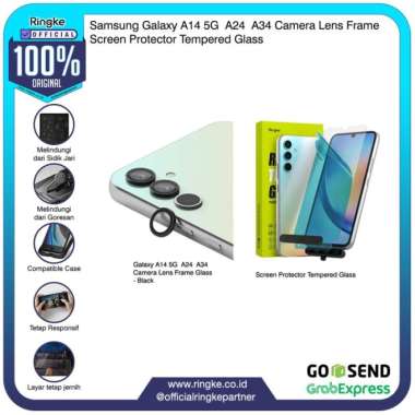 Ringke Samsung A34 Screen Protector Tempered Camera Lens Frame Glass Camera-Black