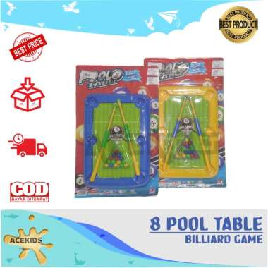 Mainan Anak Bilyard Mini 8 Pool Table Board Game Set - IM1001BC