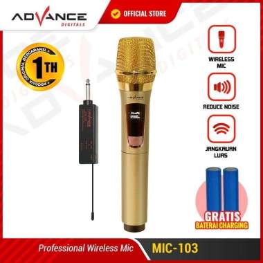 mic advance professional wireless mic-103 / microphone wireless / mic tanpa kabel
