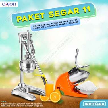 Paket Segar 11-14 - Orion Manual Juicer MJ-1458 - Ice Crusher IC-280WS Bronze
