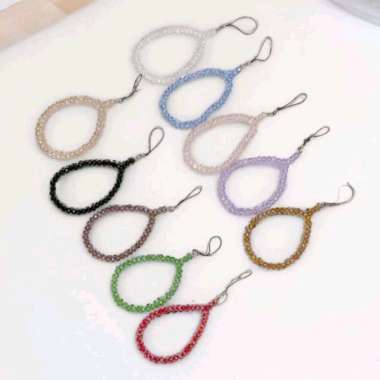 Lizzie Crystal Diamond Phone Strap Tali Gantungan HP Kristal Ceko Phone Charm Bracelet Handphone Lan