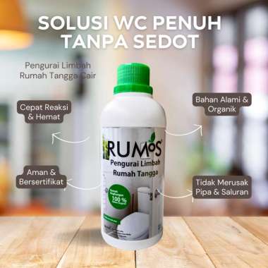 RUMOS - Pembersih WC Mampet & Penuh Tanpa Sedot Bio Septic Tank 500ml Penguras WC Penuh