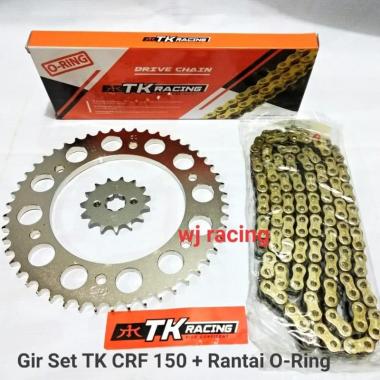 Gear Set TK Racing CRF 150 + rantai O-Ring GOLD TK Racing Chrome