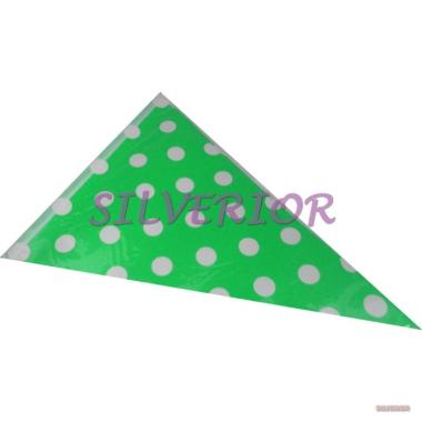 Bendera Umbul Hias Gantung Segitiga Kertas Bulat Polkadot Hijau