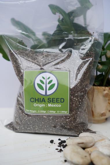 Organic Chia Seed 250gr BPOM HALAL/ Organic Black Chia Seed Mexico/Biji Chia Hitam Organik