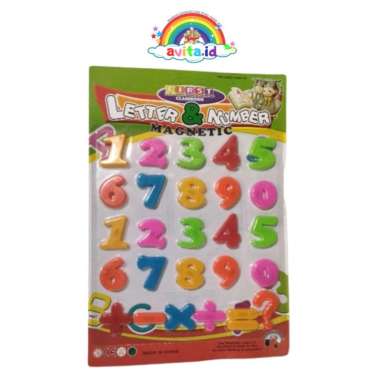 avita.id Letter Number Magnetic / Magnet Angka Huruf Hijaiyah / Magnet Kulkas / Magnet Edukasi / Mai
