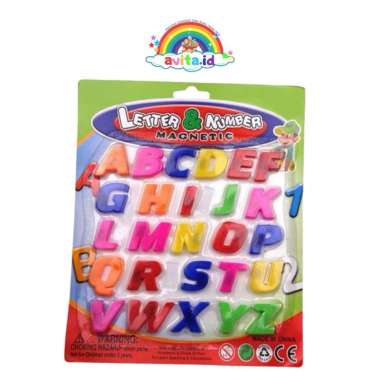 avita.id Letter Number Magnetic / Magnet Angka Huruf Hijaiyah / Magnet Kulkas / Magnet Edukasi / Mai