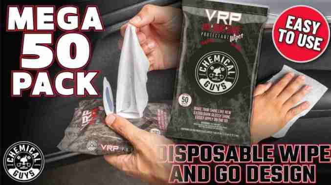 VRP Vinyl, Rubber, Plastic Shine and Protectant Wipes