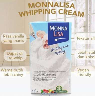 Monalisa Whipping Cream 1Liter / Monnalisa Whip Cream Cair 1Liter