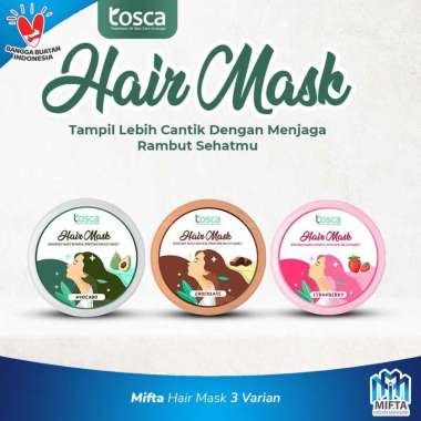 HAIR MASK / HAIR MASK CREAMBATH ALA SALON TOSCA / MASKER RAMBUT ALAMI Strawberry