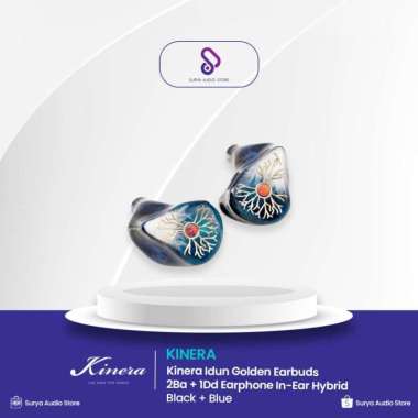 Kinera Idun Golden Earbuds 2Ba + 1Dd Earphone In-Ear Hybrid Black Blue
