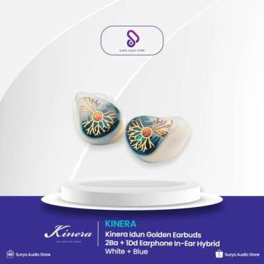 Kinera Idun Golden Earbuds 2Ba + 1Dd Earphone In-Ear Hybrid White Blue
