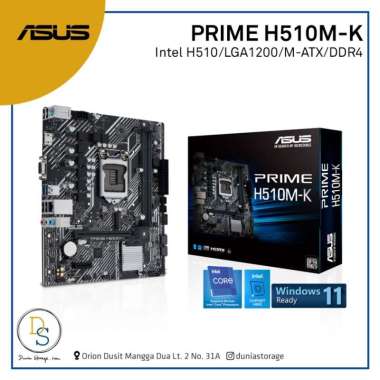 ASUS PRIME H510M-K Intel H510 LGA 1200 Micro ATX Motherboard