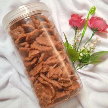 kerupuk jengkol pedas toples