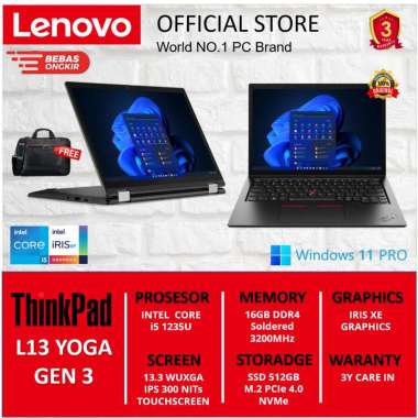 LENOVO THINKPAD L13 YOGA GEN 3 i5 1235U 16GB 512SSD 13.3 TOUCH W11 PRO