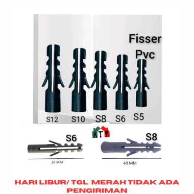 Fisser Pvc Pax Piser Dinding Viser Tembok Fisher Plastik S8