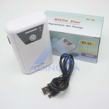 AERATOR 1 LUBANG NS-Q8 AC DC ACDC BATERAI DI CHARGE CAS | AQUARIUM TERBAIK Multicolor