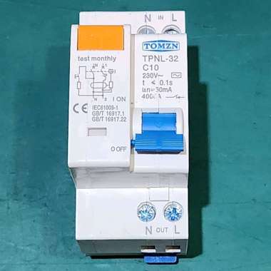 TOMZN RCBO ELCB 1P+N 10A