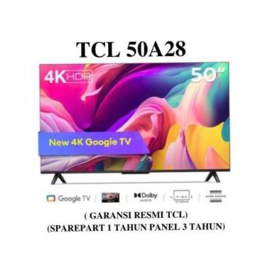 TCL 50A28 - 50 inch Google TV - 4K UHD - HDR 10 - 50A28