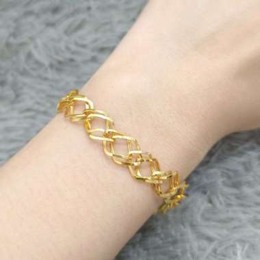 Terbaru gelang wanita model mocca ketupat elegan emas asli
