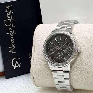 Alexandre Christie AC2A53 Passion Jam Tangan Wanita Stainless Steel Silver black