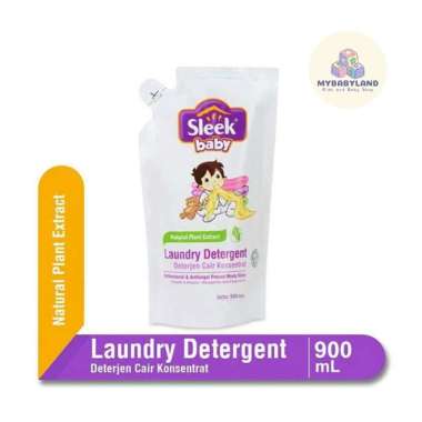 SLEEK Laundry Detergent / Detergen Cair Baju Bayi / Sabun Cair Baju Bayi | 900ml | 1200ml Laundry 90