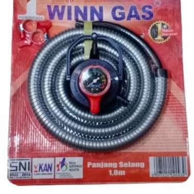 Paket selang regulator wingas double lock/selang kompor gas win gas - regulator winga TERBAIK Multic