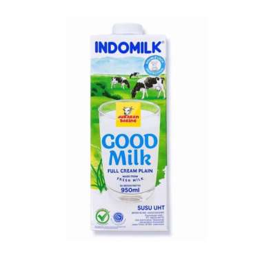 Promo Harga Indomilk Susu UHT Full Cream Plain 950 ml - Blibli