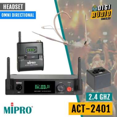 Digital Wireless 2.4 Ghz Headset Microphone Mic Lidi MIPRO ACT-2401