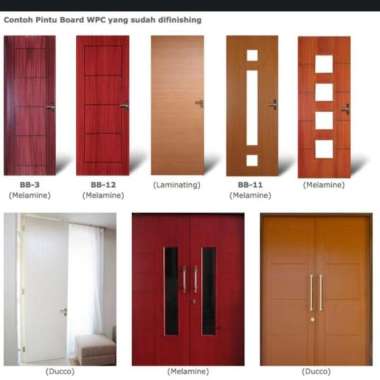 Pintu WPC Duma indah, kuat, bisa uk custom, murah, tahan rayap, banjir Putih
