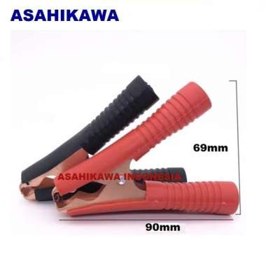 Asahikawa Jepitan Aki Jepit Buaya Capitan Buaya Jepitan Accu Capitan Aki Merah Hitam 90mm