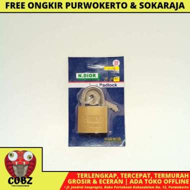 30 MM/ N. DIOR Gembok Pintu Koper Padlock Anti Maling Leher Pendek Pcs