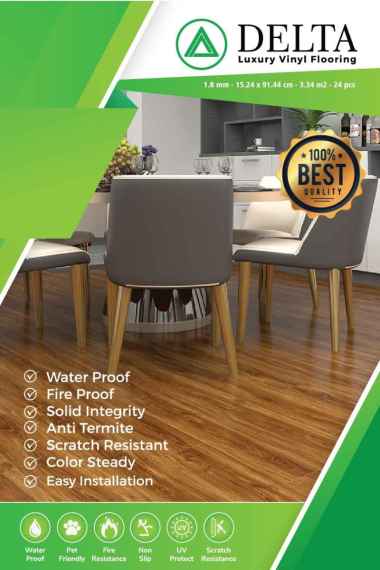 Vinyl Lantai Plank Motif Kayu-Delta Vinyl Plank-Lantai Vinyl Plank Delta