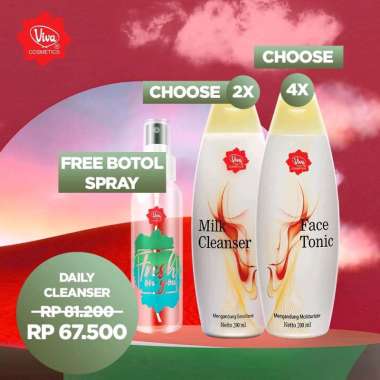 Paket 2 Viva Milk Cleanser 200 mL 4 Viva Face Tonic 200 mL