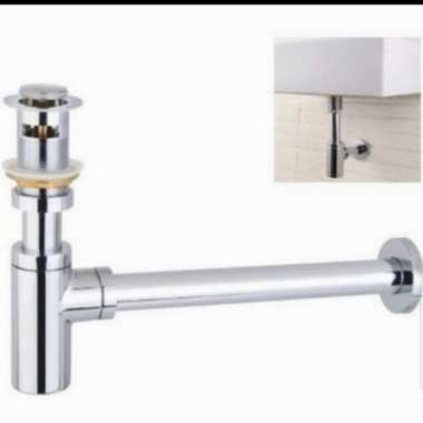 Sifon Botol Wastafel Model TOTO/Sifon Pembuangan Wastafel Kuningan