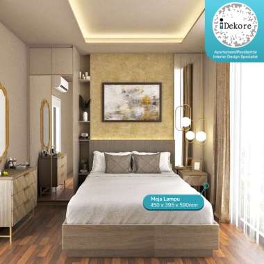 iDekore Meja Ruang Keluarga + Meja Lampu Audry