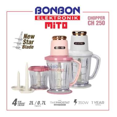 MITOCHIBA STAR Chopper 2L CH 250 / CH250 Penggiling Daging, Es, Buah PUTIH