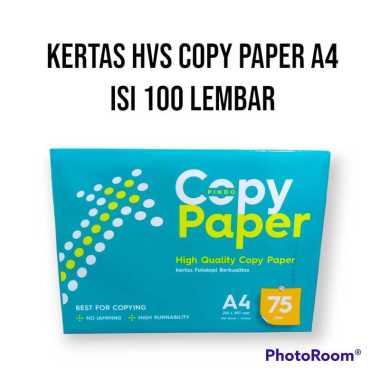 KERTAS HVS UKURAN A4 / COPY PAPER / KERTAS FOTOKOPI 75 GSM ISI 100 LEMBAR